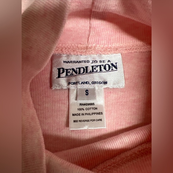 Vintage Pendleton Sweater Womens S Medium Pink Heather Soft Turtleneck Long Neck - Picture 4 of 7